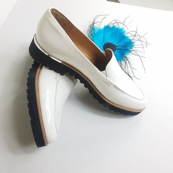 Cypress White Slip Platform Flats on Size 8 M - Picture 5 of 7